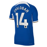 Chelsea Home Vapor Match Sponsored Shirt 2023-24 with Chalobah 14 printing - Kit Captain