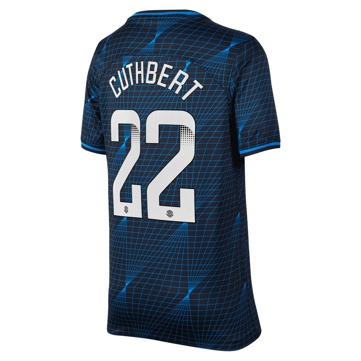 Chelsea WSL Nike Away Stadium Sponsored Shirt 2023-24 - Kids with Cuthbert 22 printing