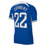 Chelsea WSL Home Vapor Match Sponsored Shirt 2023-24 with Cuthbert 22 printing - Kit Captain