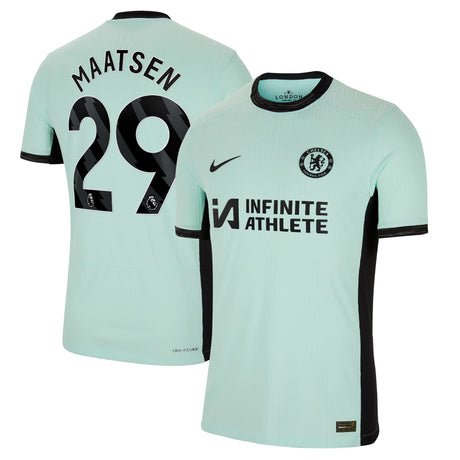 Chelsea Third Vapor Match Sponsored Shirt 2023-24 with Maatsen 29 printing - Kit Captain