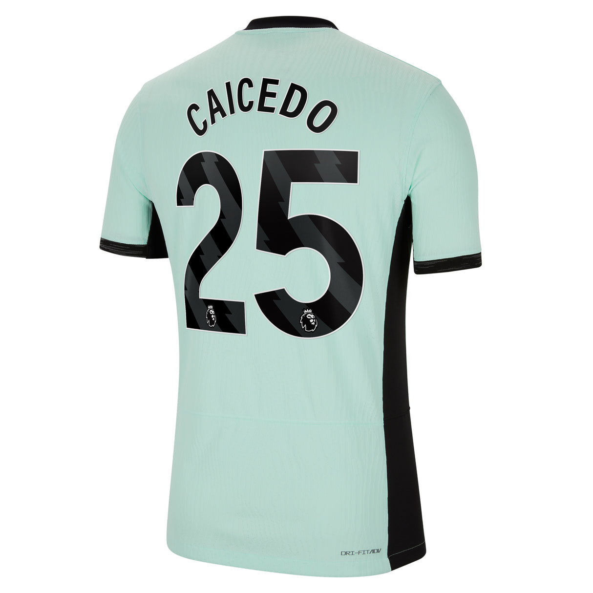 Chelsea Third Vapor Match Sponsored Shirt 2023-24 with Caicedo 25 printing - Kit Captain