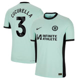 Chelsea Third Vapor Match Sponsored Shirt 2023-24 with Cucurella 3 printing - Kit Captain