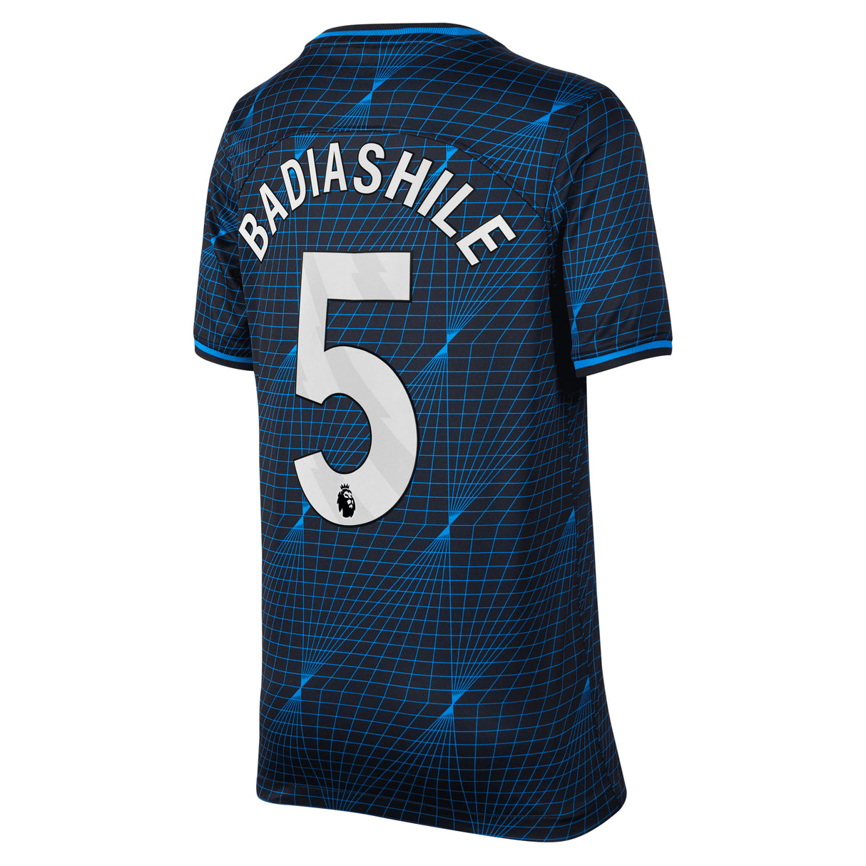 Chelsea Nike Away Stadium Sponsored Shirt 2023-24 - Kids with Badiashile 5 printing