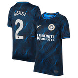 Chelsea Nike Away Stadium Sponsored Shirt 2023-24 - Kids with Disasi 2 printing