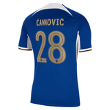 Chelsea Cup Nike Home Stadium Sponsored Shirt 2023-24 with Čanković 28 printing