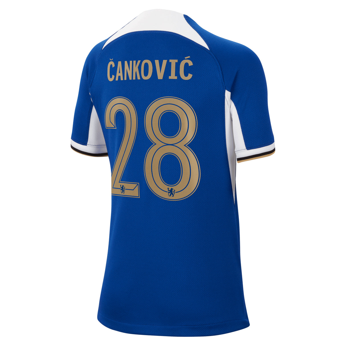 Chelsea Cup Nike Home Stadium Sponsored Shirt 2023-24 - Kids with Čanković 28 printing