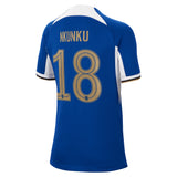 Chelsea Cup Nike Home Stadium Sponsored Shirt 2023-24 - Kids with Nkunku 18 printing