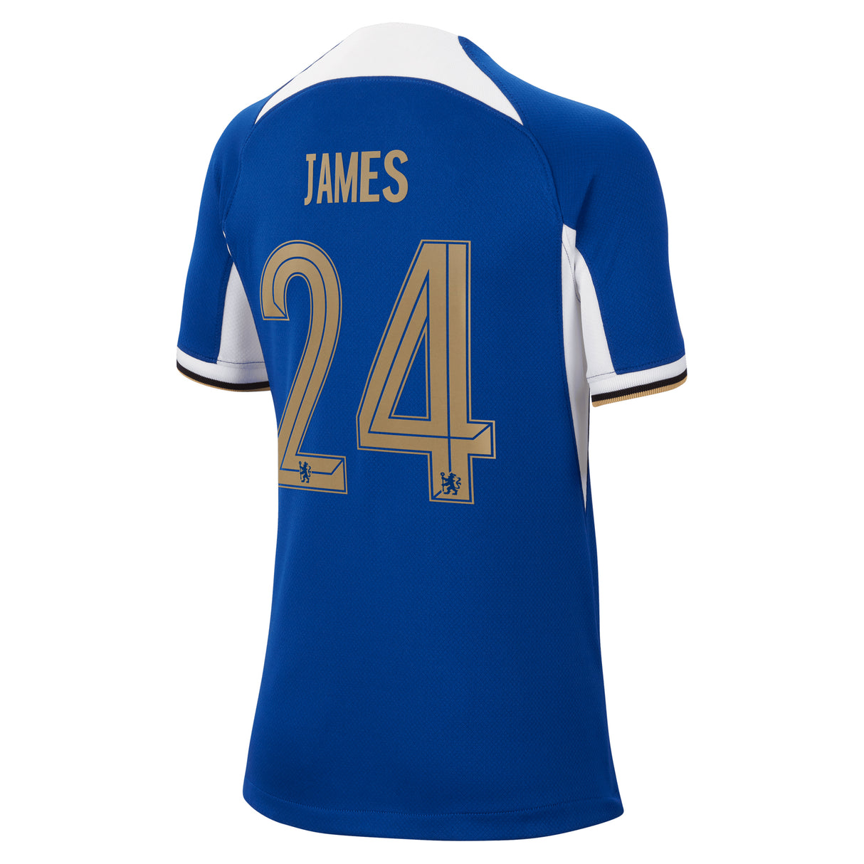 Chelsea Cup Nike Home Stadium Sponsored Shirt 2023-24 - Kids with James 24 printing