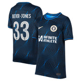 Chelsea Nike Cup Away Stadium Sponsored Shirt 2023-24 - Kids with Beever-Jones 33 printing