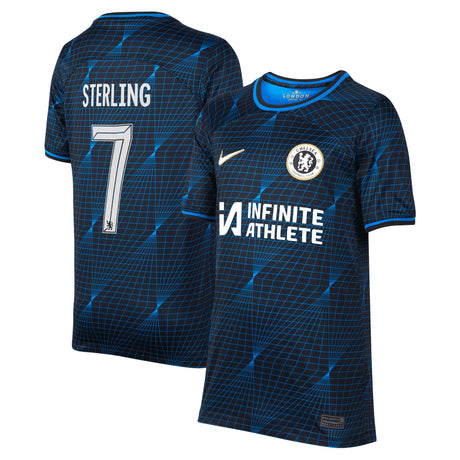 Chelsea Cup Nike Away Stadium Sponsored Shirt 2023-24 - Kids with Sterling 7 printing