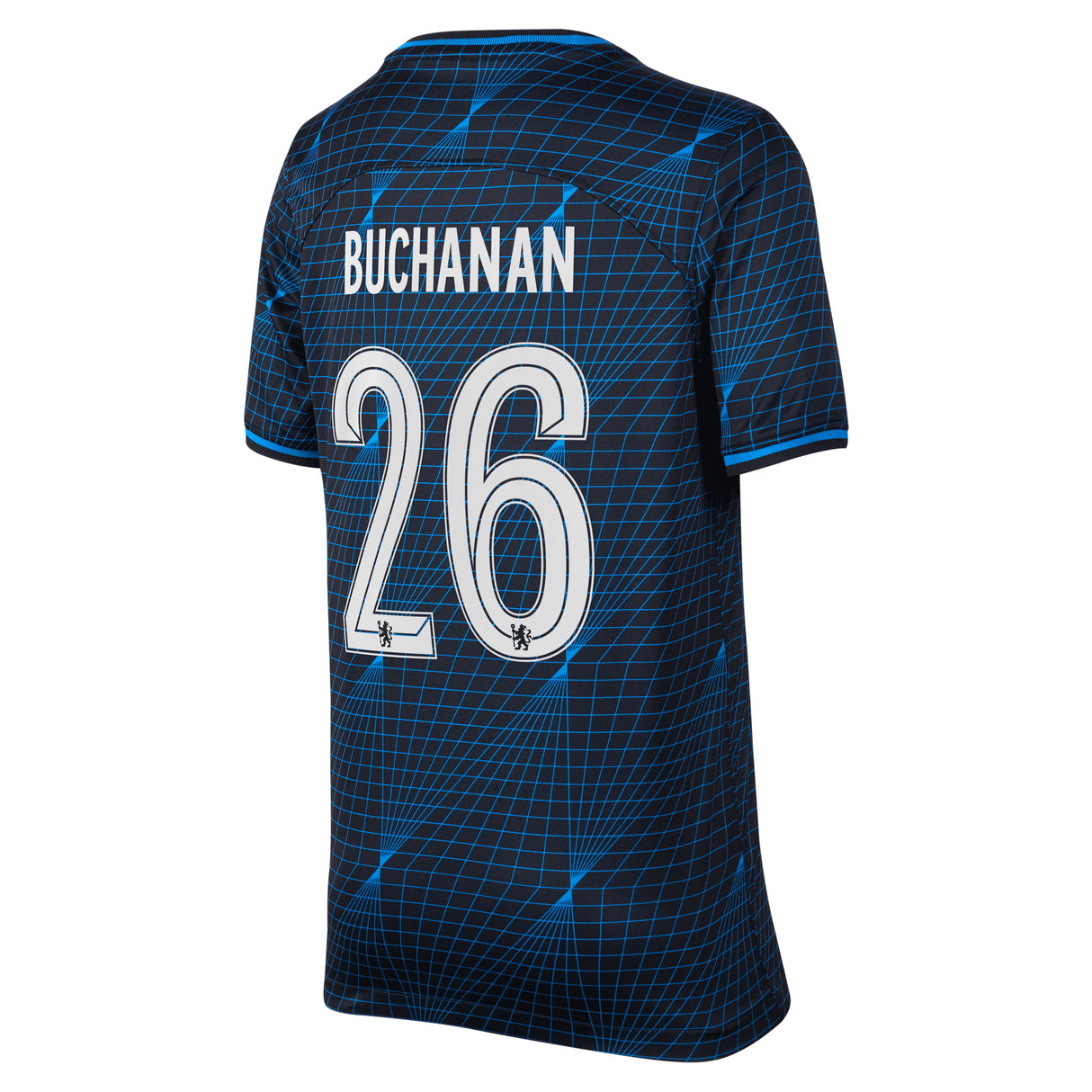 Chelsea Nike Cup Away Stadium Sponsored Shirt 2023-24 - Kids with Buchanan 26 printing