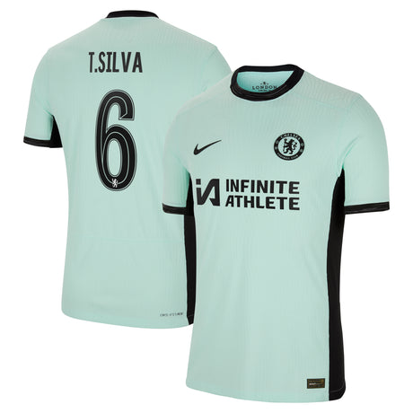 Chelsea Cup Third Vapor Match Sponsored Shirt 2023-24 with Silva 6 printing - Kit Captain