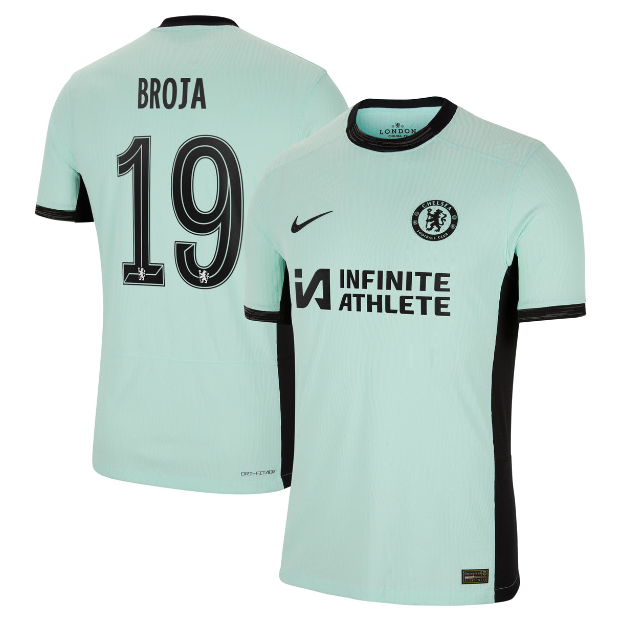 Chelsea Cup Third Vapor Match Sponsored Shirt 2023-24 with Broja 19 printing - Kit Captain