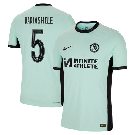 Chelsea Cup Third Vapor Match Sponsored Shirt 2023-24 with Badiashile 5 printing - Kit Captain