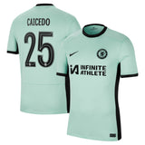 Chelsea Cup Nike Third Stadium Sponsored Shirt 2023-24 with Caicedo 25 printing