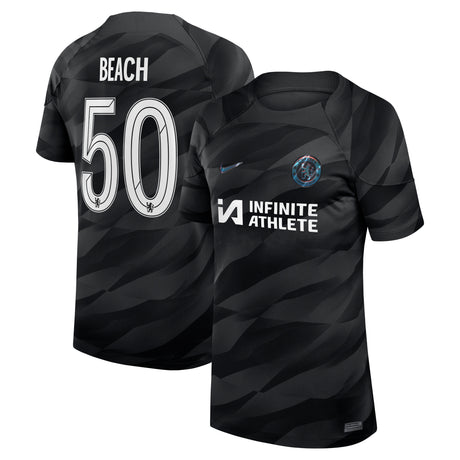 Chelsea Cup Nike Stadium Goalkeeper Sponsored Shirt 2023-24 - Kids with Beach 50 printing - Kit Captain