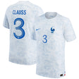 France Away Match Shirt 2022 with Clauss 3 printing - Kit Captain