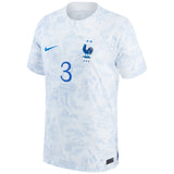 France Away Stadium Shirt 2022 with Clauss 3 printing - Kit Captain