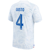 France Away Stadium Shirt 2022 - Kids with Gusto 4 printing - Kit Captain