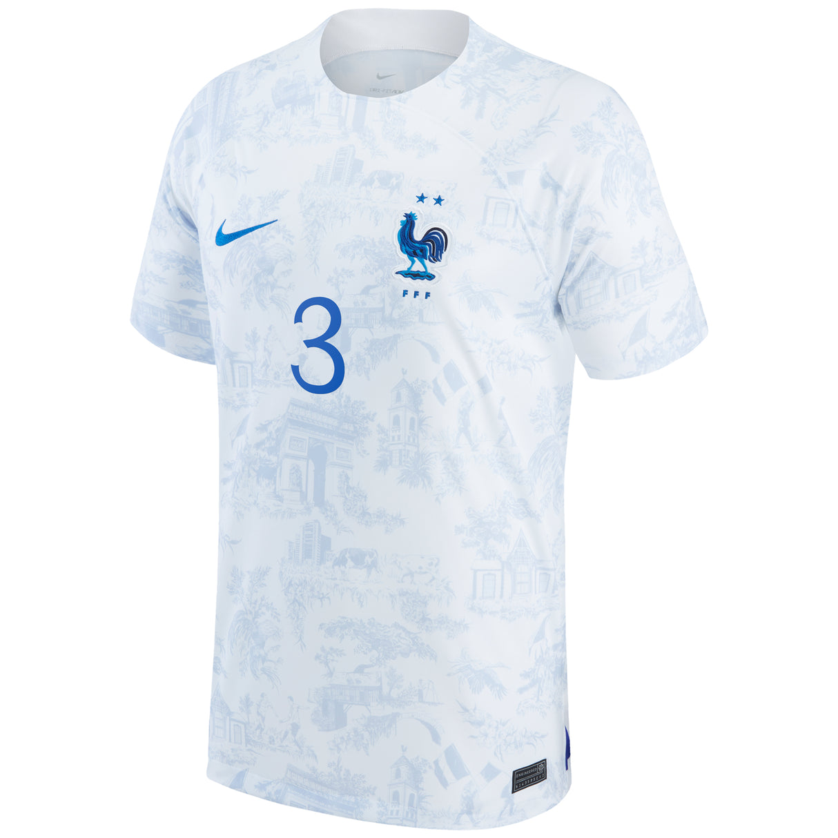 France Away Stadium Shirt 2022 - Kids with Clauss 3 printing - Kit Captain