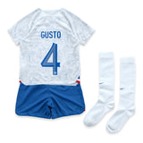 France Away Stadium Kit 2022 - Little Kids with Gusto 4 printing - Kit Captain