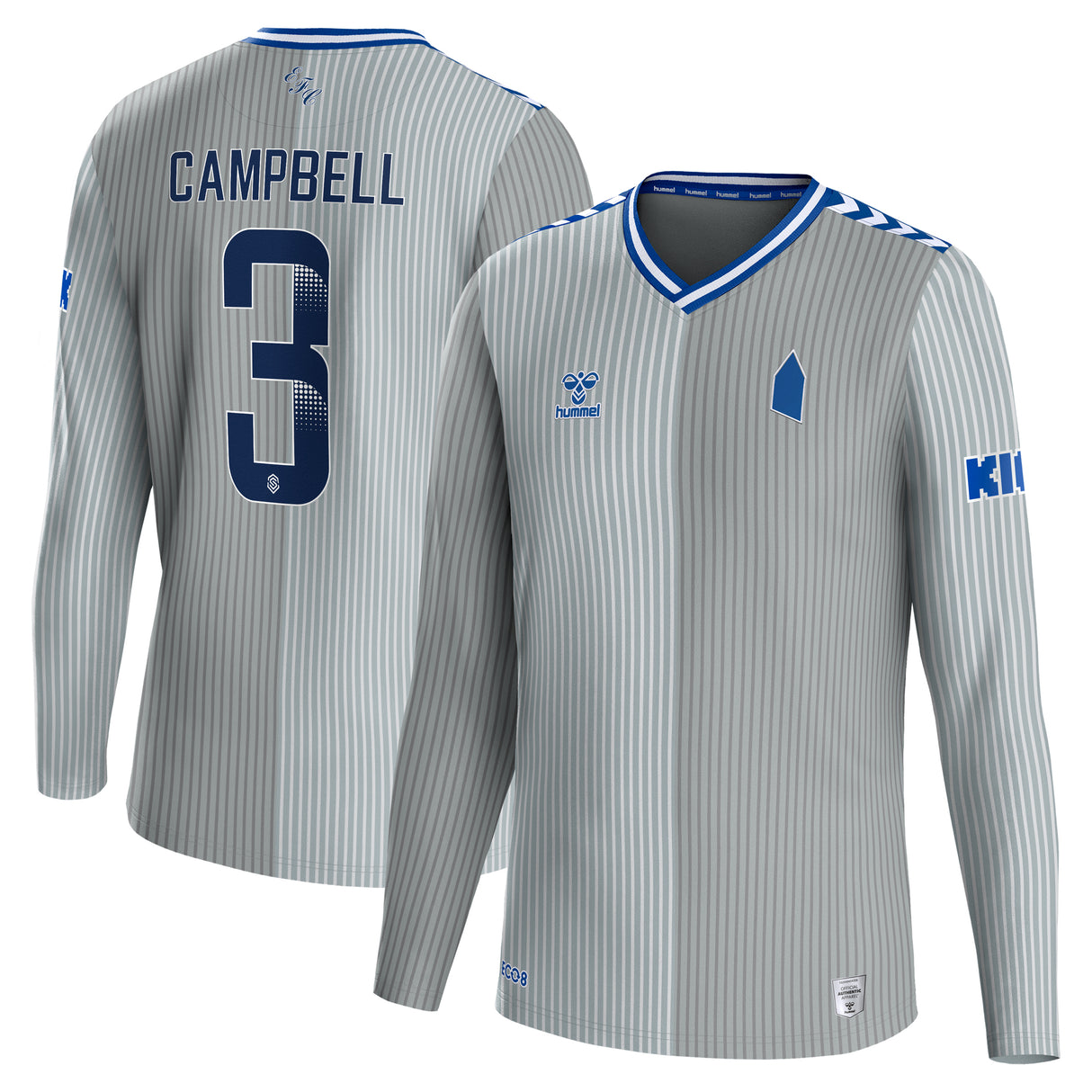 Everton WSL Hummel Third Shirt 2023-24 - Long Sleeve - Kids - With Campbell 3 printing - Kit Captain