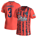 Everton WSL Hummel Away Shirt 2023-24 - With Campbell 3 printing - Kit Captain