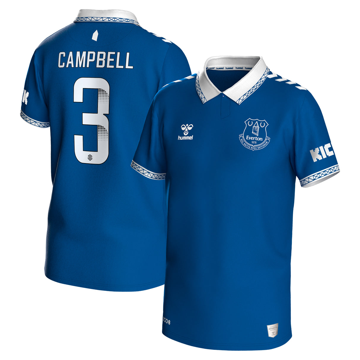 Everton WSL Hummel Home Shirt 2023-24 - Kids - With Campbell 3 printing - Kit Captain