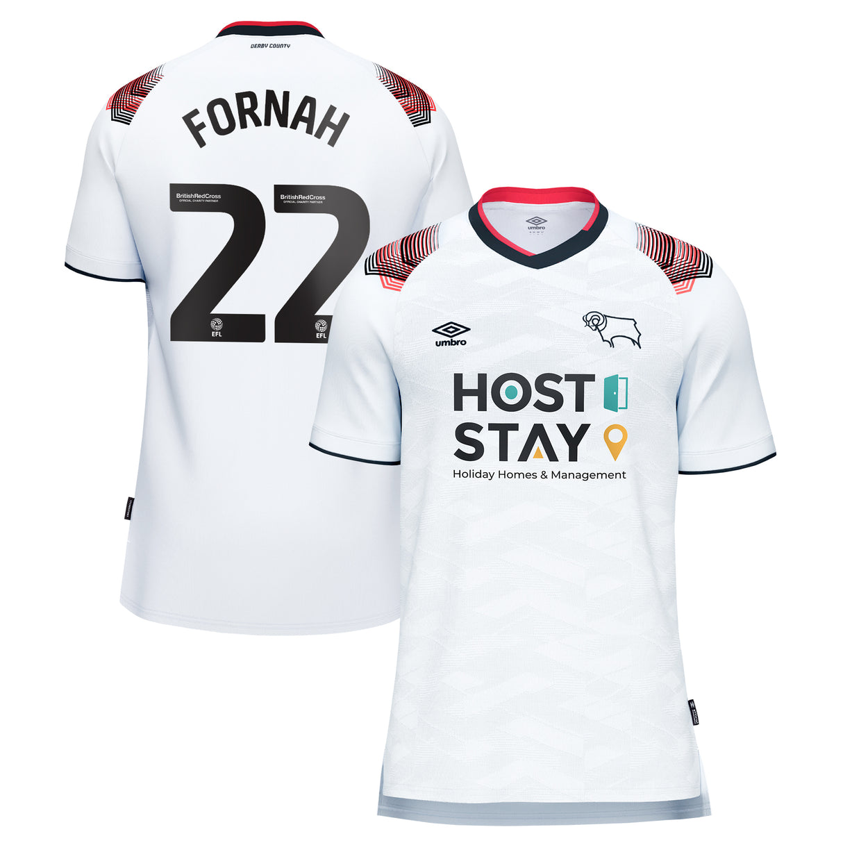 Derby County Umbro Home Shirt 2023-24 - Tyrese Fornah 22