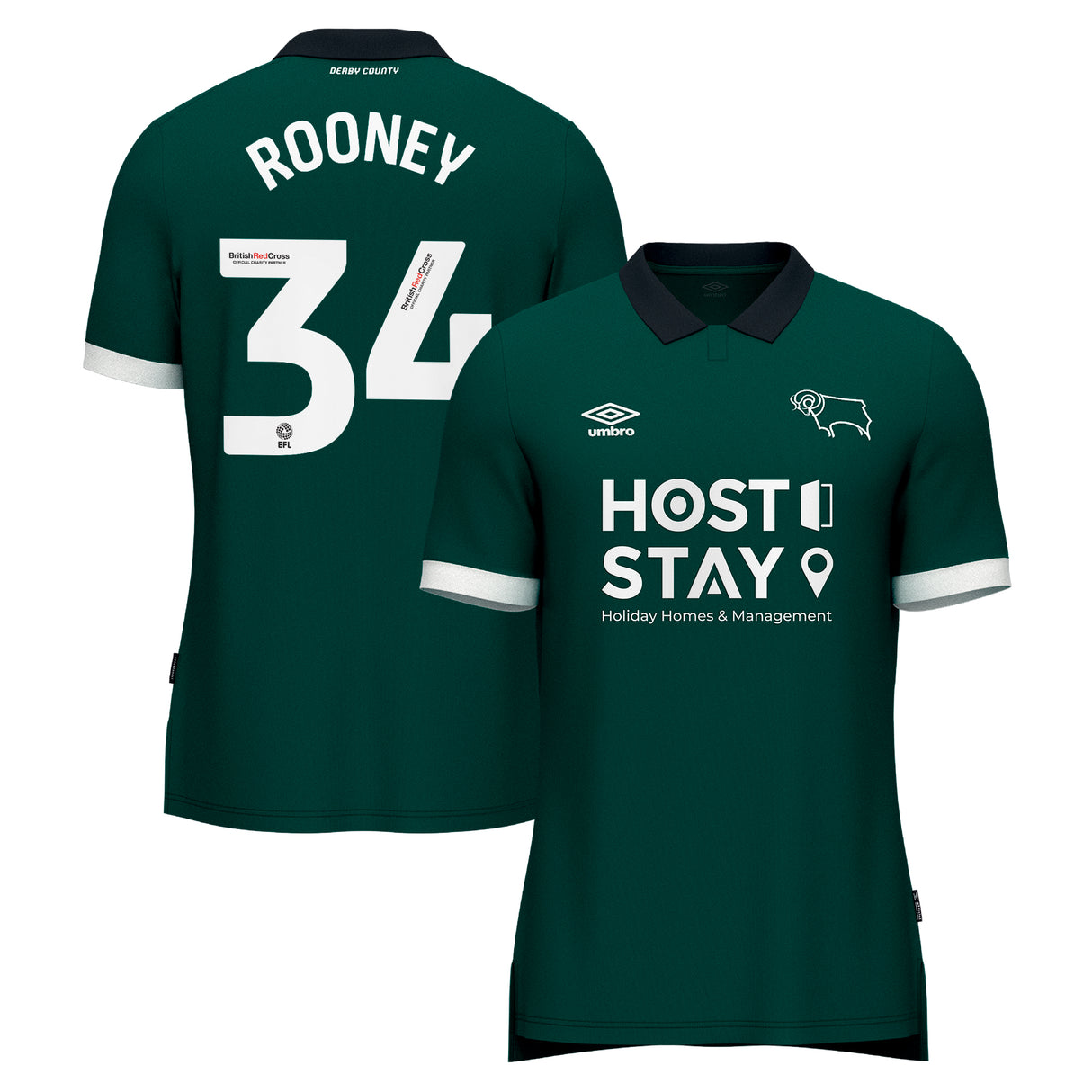 Derby County Umbro Third Shirt 2023-24 - Kids - Jake Rooney 34