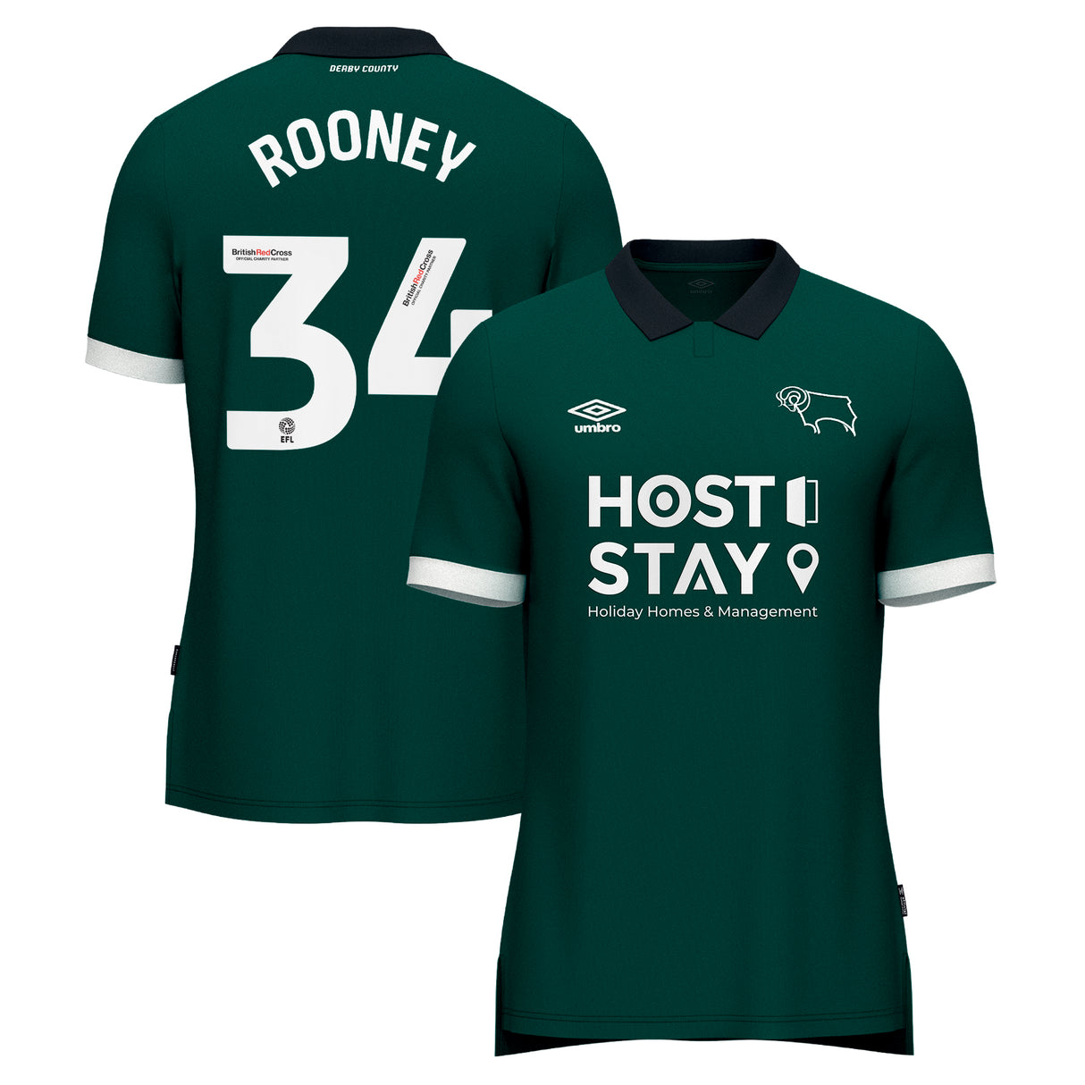 Derby County Umbro Third Shirt 2023-24 - Jake Rooney 34