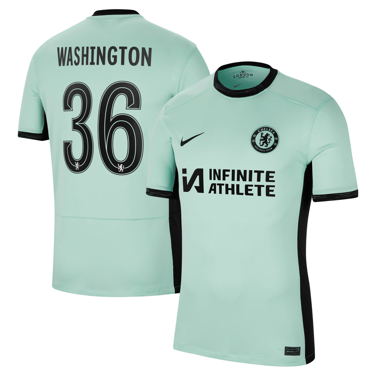 Chelsea Cup Nike Third Stadium Sponsored Shirt 2023-24 with Washington 36 printing