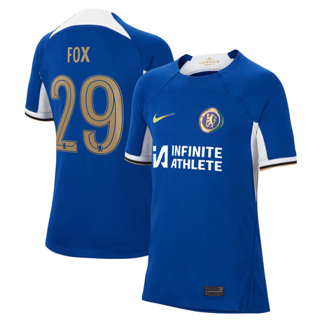 Chelsea Cup Nike Home Stadium Sponsored Shirt 2023-24 - Kids with Fox 29 printing