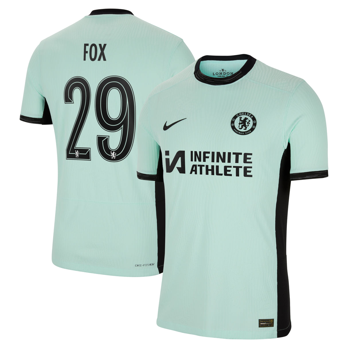 Chelsea Cup Nike Third Vapor Match Sponsored Shirt 2023-24 with Fox 29 printing