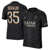 PSG x Jordan Third Dri-FIT ADV Match Shirt 2023-24 with Beraldo 35 printing