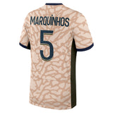 PSG Jordan Fourth Stadium Shirt 23/24 with Marquinhos 5 printing