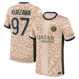 PSG Jordan Fourth Stadium Shirt 23/24 with Kurzawa 97 printing