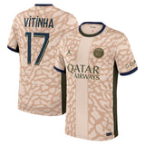 PSG Jordan Fourth Stadium Shirt 23/24 with Vitinha 17 printing