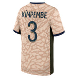 PSG Jordan Fourth Stadium Shirt 23/24 - Kids with Kimpembe 3 printing