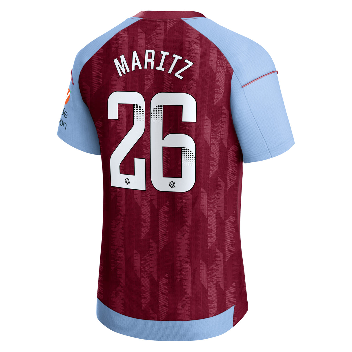 Aston Villa WSL Home Pro Shirt 2023-24 with Maritz 26 printing