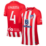 Atlético de Madrid Metropolitano Nike Home Stadium Shirt 2023-24 - Kids with G.Paulista 4 printing