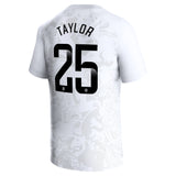 Aston Villa WSL Away Stadium Shirt 2023-24 - Kids with Taylor 25 printing