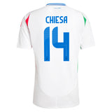 Italy adidas Away Shirt 2024 with Chiesa 14 printing