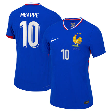 France Nike Dri-FIT ADV Home Match Shirt 2024 with Mbappe 10 printing